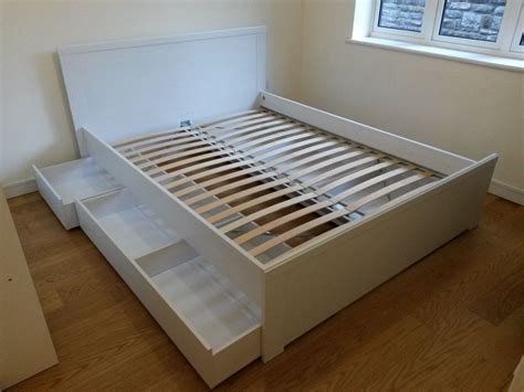 steel double bed with box price|ikea double bed base frame.